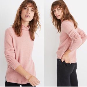 Madewell Turtleneck Sweater Coziest Yarn Pink